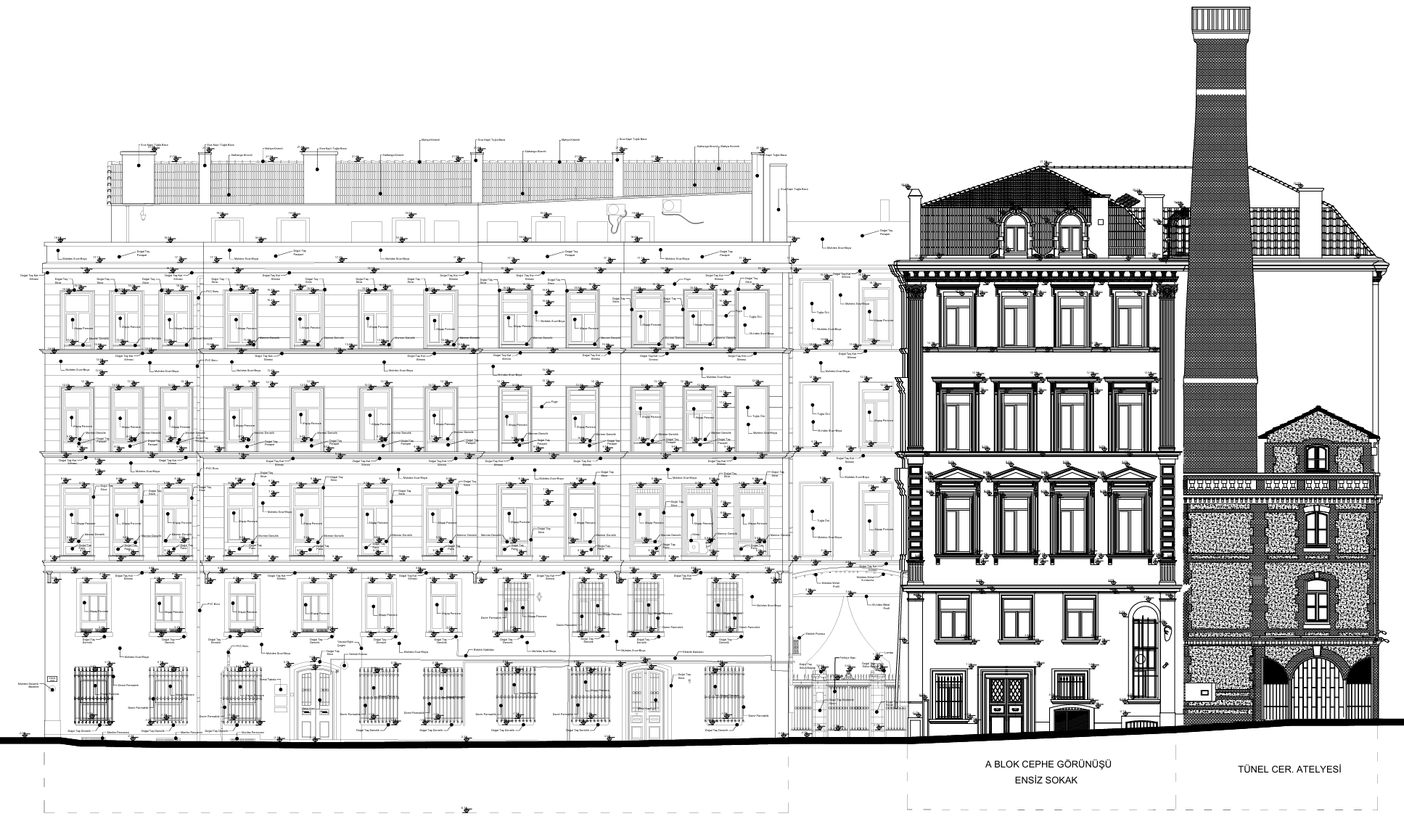 Tünel Pasajı (Tünel Geçidi İş Hanı) Rölöve Projesi - 5